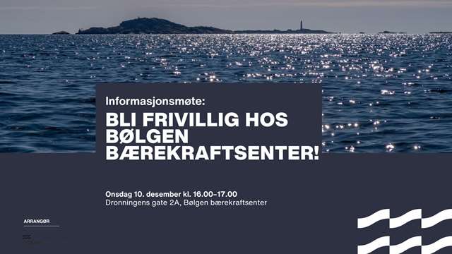 Informasjonsmøte: Bli frivillig hos Bølgen bærekraftsenter!